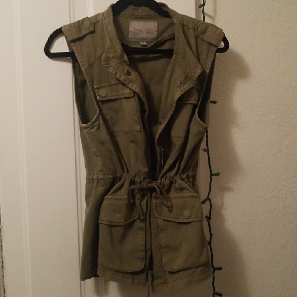 Army Green Cinch Vest